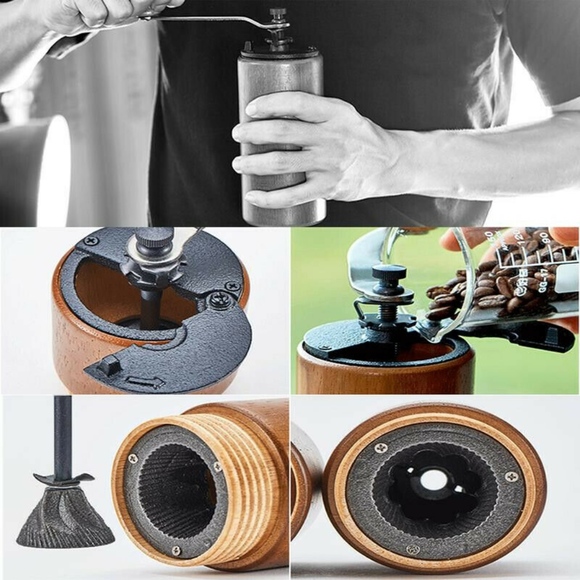 AKIRAKOKI Manual Coffee Grinder Wooden Cast Iron Burr - Picture 6 of 16